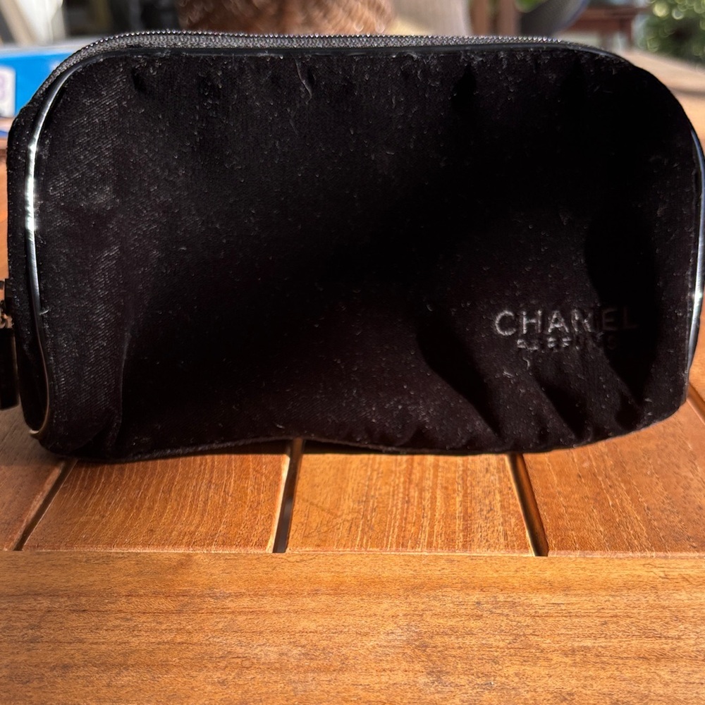 Chanel Parfums  Black Velvet Makeup bag
